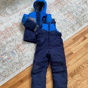 Kids Blue and Black Snow Bib